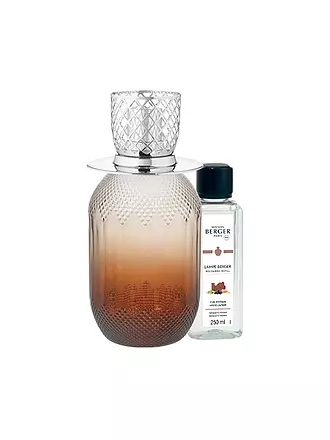 MAISON BERGER PARIS | Lampe Berger Set EVANESCENCE FAUVE +250ml Mystic Leather | hellbraun