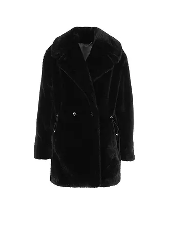 MARC CAIN | Parka in Felloptik | schwarz