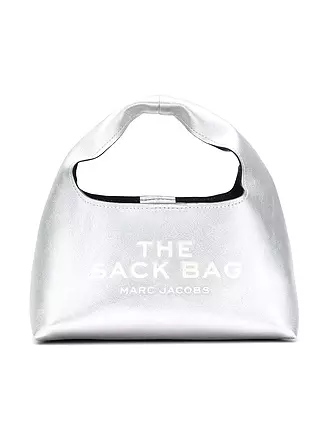 MARC JACOBS | Ledertasche - Henkeltasche THE MINI SACK | silber