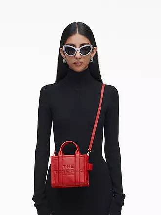 MARC JACOBS | Ledertasche - Tote Bag THE MINI TOTE | dunkelrot