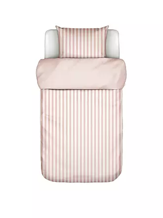 MARC O'POLO HOME | Satin Bettwäsche CLASSIC STRIPE 70x90cm/140x200cm Anthracite | rosa