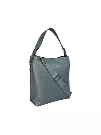 MARC O'POLO | Ledertasche - Hobo Medium | dunkelgrün