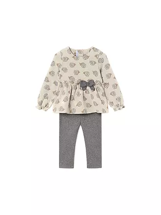 MAYORAL | Baby Set Langarmshirt, Leggings 2-teilig | beige