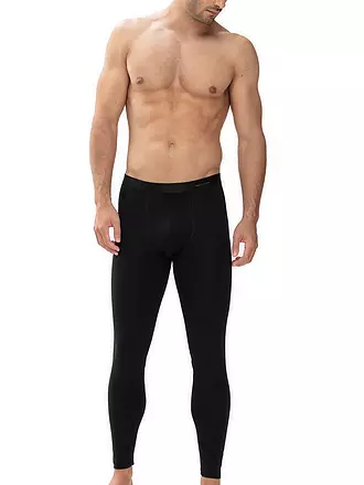 MEY | Lange Unterhose light grey melange | schwarz