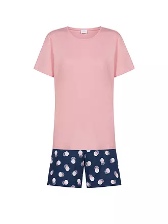 MEY | Pyjama SCRIBBLED DOTS | dunkelblau