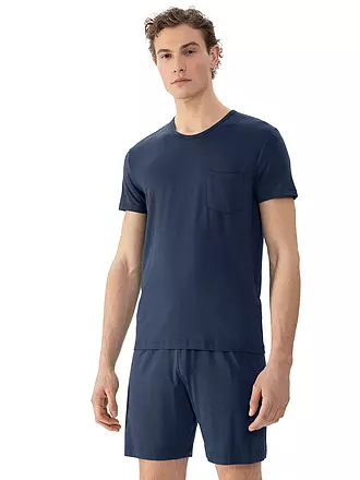 MEY | Pyjama T-Shirt JEFFERSON yacht blue | dunkelblau