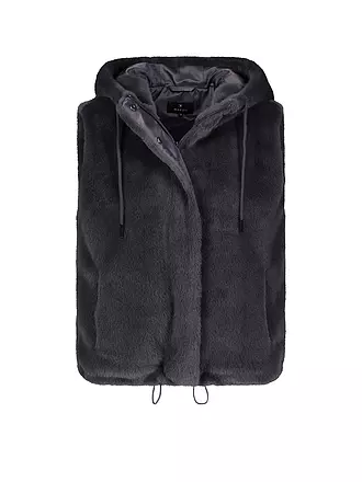 MONARI | Gilet in Felloptik | grau