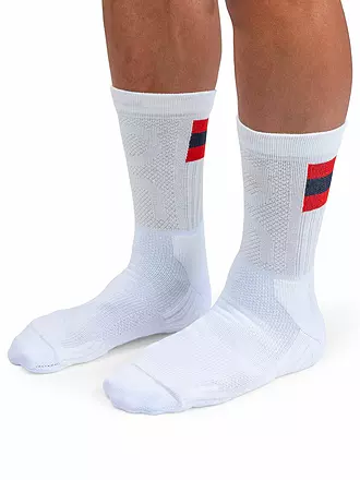 ON | Herren Socken white / red | schwarz