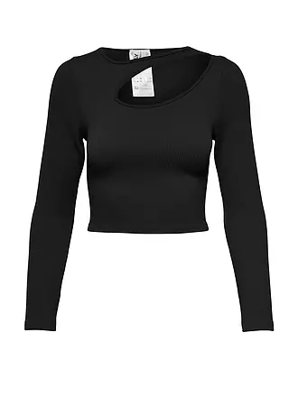 ONLY | Langarmshirt Cropped Fit ONLGWEN | schwarz