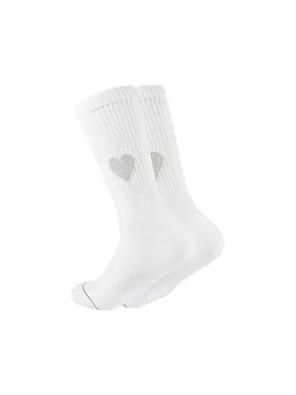 OOLEY | Socken ICON GLITTER LOVE weiss | weiss