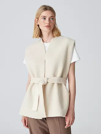 OPUS | Gilet in Felloptik | creme