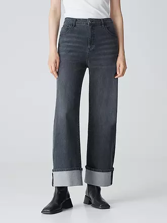 OPUS | Jeans Wide Leg Fit 7/8 MARLI TURN UP | grau