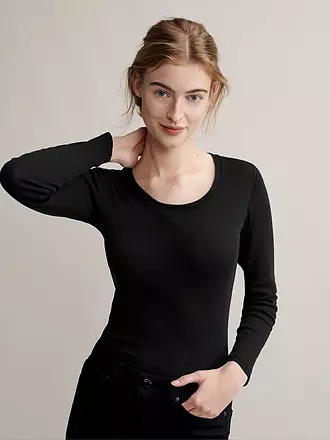 OPUS | Langarmshirt SORANA | schwarz