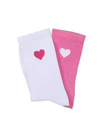 OPUS | Socken 2er Pkg. YENNIS HEART pink punch | creme