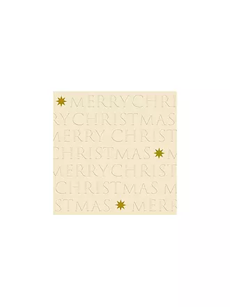 PAPER-PRODUCTS | Weihnachts Lunch-Servietten 33x33cm CHR.LETTERS.REL Gold | creme