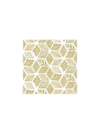 PAPER-PRODUCTS | Weihnachts Lunch-Servietten 33x33cm PURE LEAVES | gold