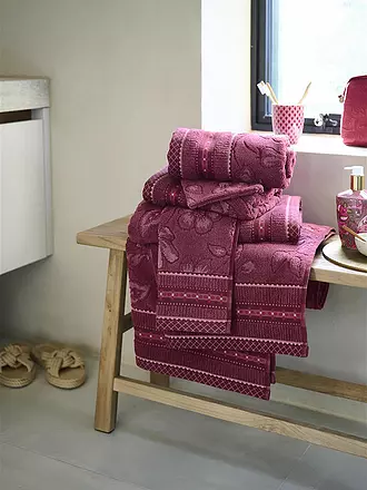 PIP STUDIO | Duschtuch  JASMIN JACQUARD 70x140cm Dark Pink | grün