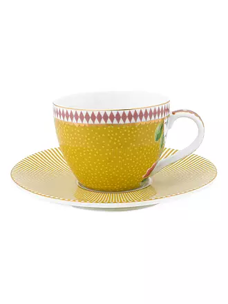 PIP STUDIO | Espressotasse mit Untertasse Set 2er LA MAJORELLE 120ml Gelb | gelb