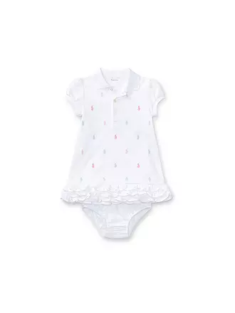 POLO RALPH LAUREN | Baby Set 2-teilig Kleid mit Höschen | weiss