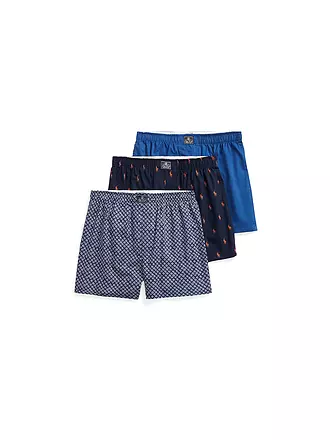 POLO RALPH LAUREN | Boxershorts 3-er Pkg stripe / white / est blue | dunkelblau