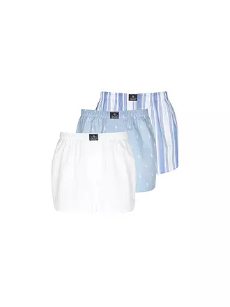 POLO RALPH LAUREN | Boxershorts 3-er Pkg stripe / white / est blue | weiss