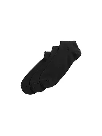 POLO RALPH LAUREN | Sneaker Socken 3er Pkg. black grey white | schwarz