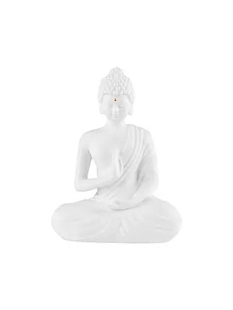 RAEDER | Buddha Figur sitzend klein ZEN SPIRIT | weiss