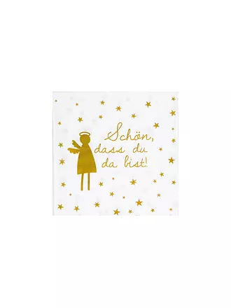 RAEDER | Weihnachts-Servietten 33x33cm SCHOEN DAS DU DA BIST | gold