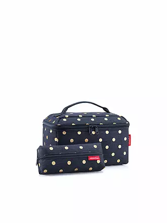 REISENTHEL | Beautycase Set Metallic Dots 2-tlg. Blue | beige