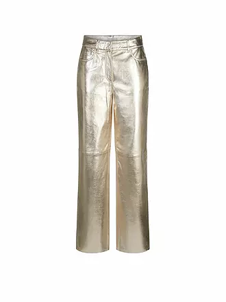 RIANI | Lederhose | gold