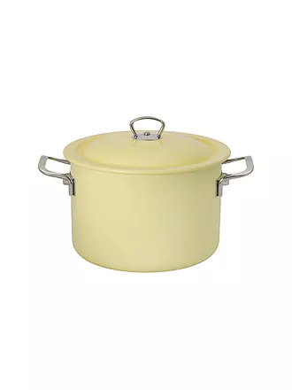 RIESS | Kochtopf mit Eamilledeckel 24cm/6,5l Lemon | grau