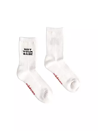 SAINT SASS | Socken NOT YOUR BABE | weiss