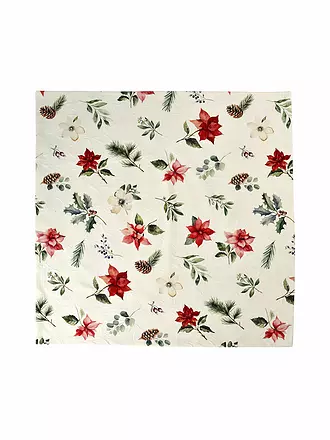 SANDER | Mitteldeck X-MAS FLOWERS 85x85cm Original | creme