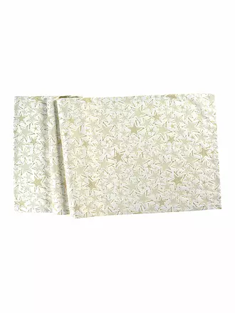 SANDER | Tischläufer STELLE 40x140cm Ecru / Gold | beige