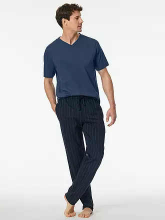 SCHIESSER | Pyjama Hose MIX + RELAX | blau