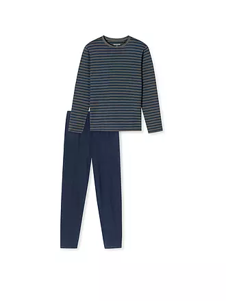 SCHIESSER | Pyjama anthrazit | grau