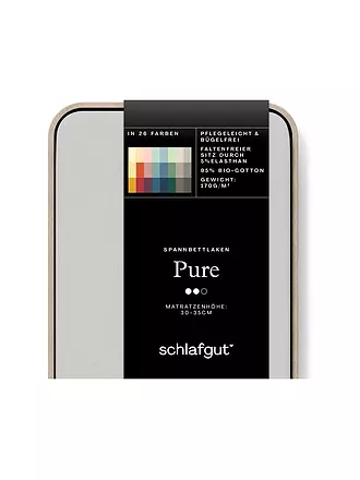 SCHLAFGUT | Jersey Spannleintuch PURE 90x200cm Grey Light S  | 