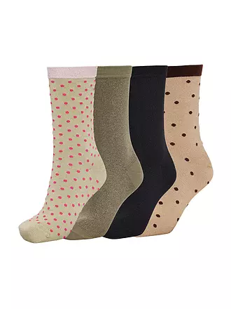 SELECTED FEMME | Socken 4-er Pkg SLFTOVE cornstalk | beige