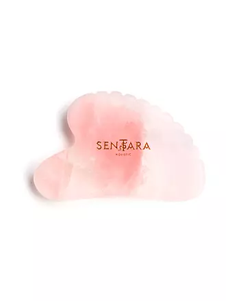 SENTARA | Massagestein - Gua Sha Herz mit Zähnen Rose Quartz  | 