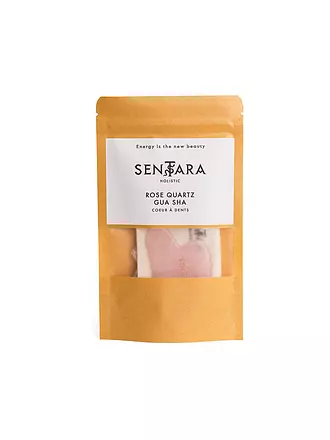 SENTARA | Massagestein - Gua Sha Herz mit Zähnen Rose Quartz  | 