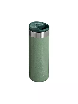 STANLEY | Isoliertrinkbecher AEROLIGHT TRANSIT MUG HAMMERTONE 0,47l Hammertone Green | schwarz