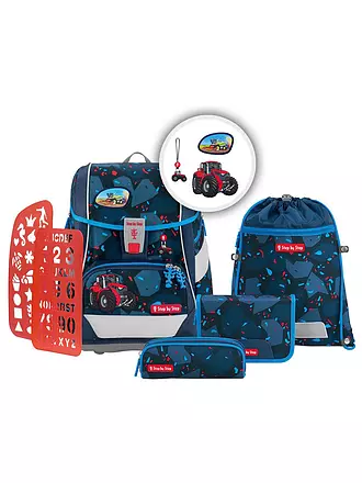 STEP BY STEP | Schultaschen Set 6tlg - 2in1 Plus Tractor Freddy | schwarz