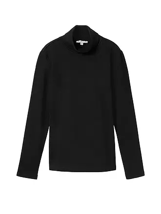 TOM TAILOR | Rollkragenpullover | schwarz