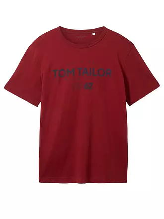 TOM TAILOR | T-Shirt | dunkelrot