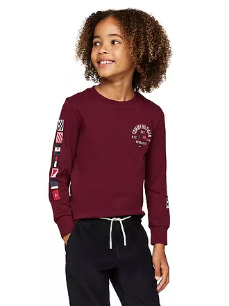 TOMMY HILFIGER | Jungen Langarmshirt | dunkelrot