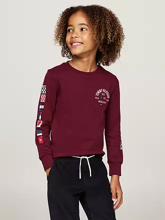 TOMMY HILFIGER | Jungen Langarmshirt | dunkelrot