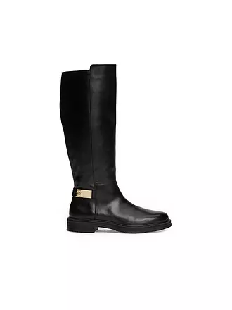 TOMMY HILFIGER | Lederstiefel | schwarz