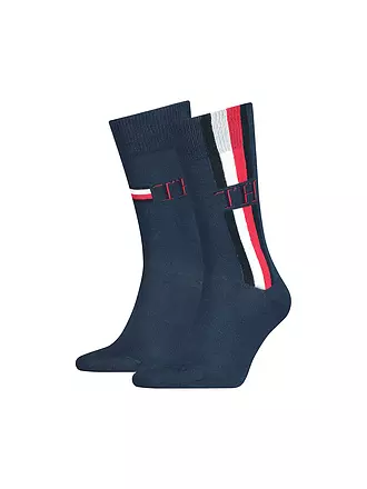 TOMMY HILFIGER | Socken 2er Pkg mid grey mel | blau