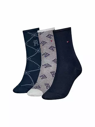 TOMMY HILFIGER | Socken Geschenkbox 3er Pkg. navy | dunkelblau