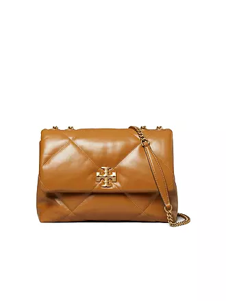 TORY BURCH | Ledertasche - Umhängetasche KIRA DIAMOND | braun